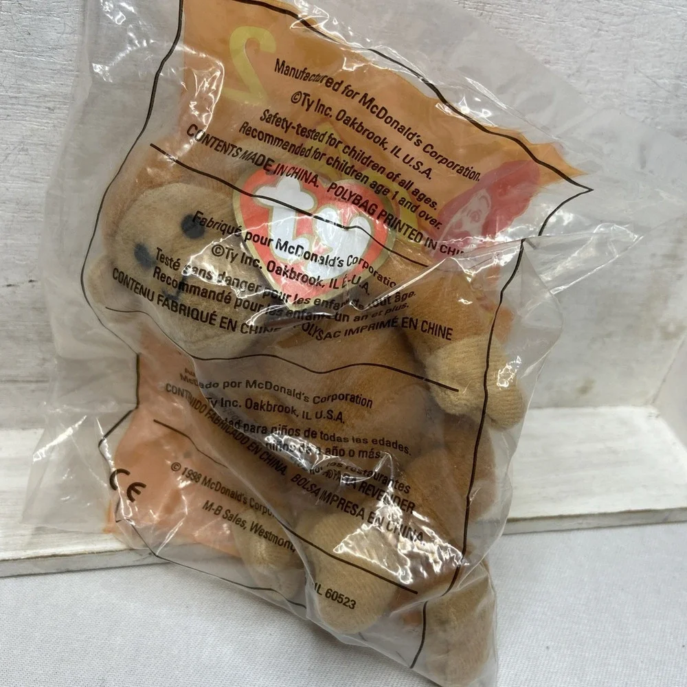 Vintage 1998 McDonald's Happy Meal Toy Ty Beanie Baby BONGO the MONKEY‎ #2